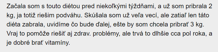 Diéta podľa krvnej skupiny pomohla užívateľke aj pri podváhe