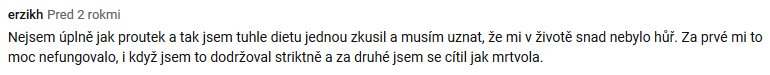 Negatívna skúsenosť s keto diétou