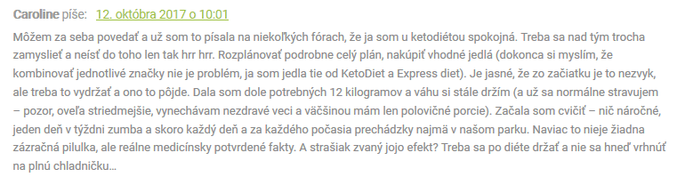 Pozitívna recenzia keto diéty