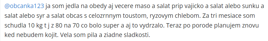 Pozitívna skúsenosť užívateľky 