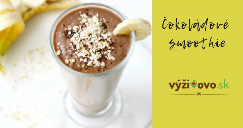 recept na čokoládové smoothie s banánom, avokádom a vločkami
