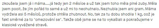 Užívateľka držala 2 mesiace low carb diétu, avšak výsledok sa nedostavil