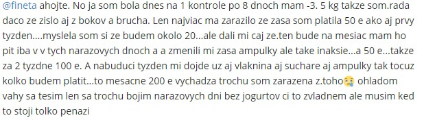 Užívateľke sa podarilo schudnúť s naturhouse 4 kg za týždeň