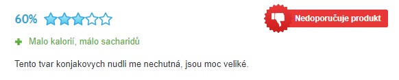 Negatívna recenzia týkajúca sa veľkosti penne cestovín