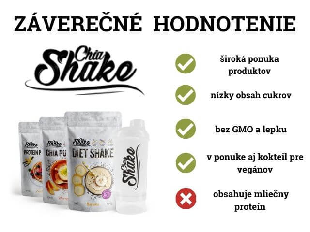 Pozitíva aj negatíva produktov Chia Shake