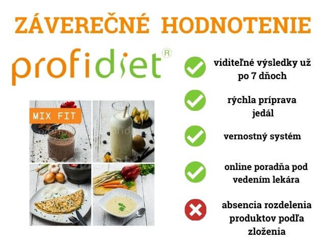 Celkové zhodnotenie Profidiet