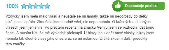 Užívateľka má po užívaní kolagénu viditeľne hustejšie a pevnejšie vlasy