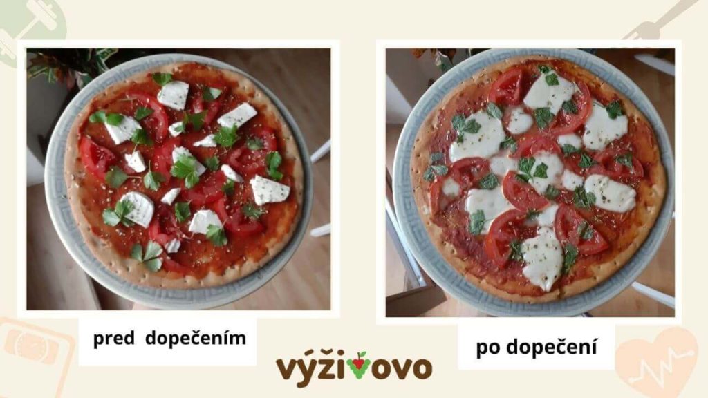 Low carb pizza z hotového korpusu KetoFit s mozzarellou, paradajkami a žeruchou je hotová do 10 minút 