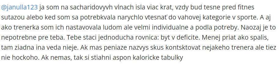 skúsenosť so sacharidovými vlnami