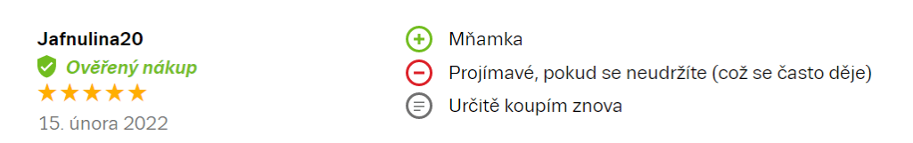 Užívateľka vidí nevýhodu v laxatívnom účinku Proteinelly 