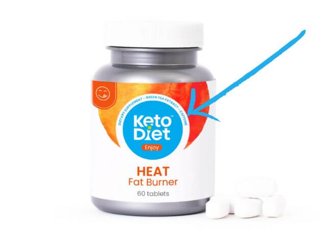 KetoDiet Heat spoznáte aj podľa dominantného loga KetoDiet v strede etikety