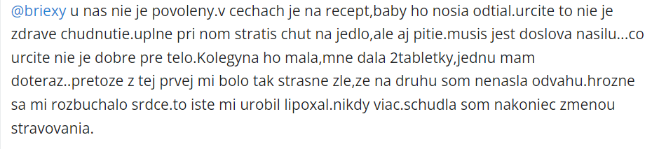 skúsenosť užívateľky na diskusnom fóre