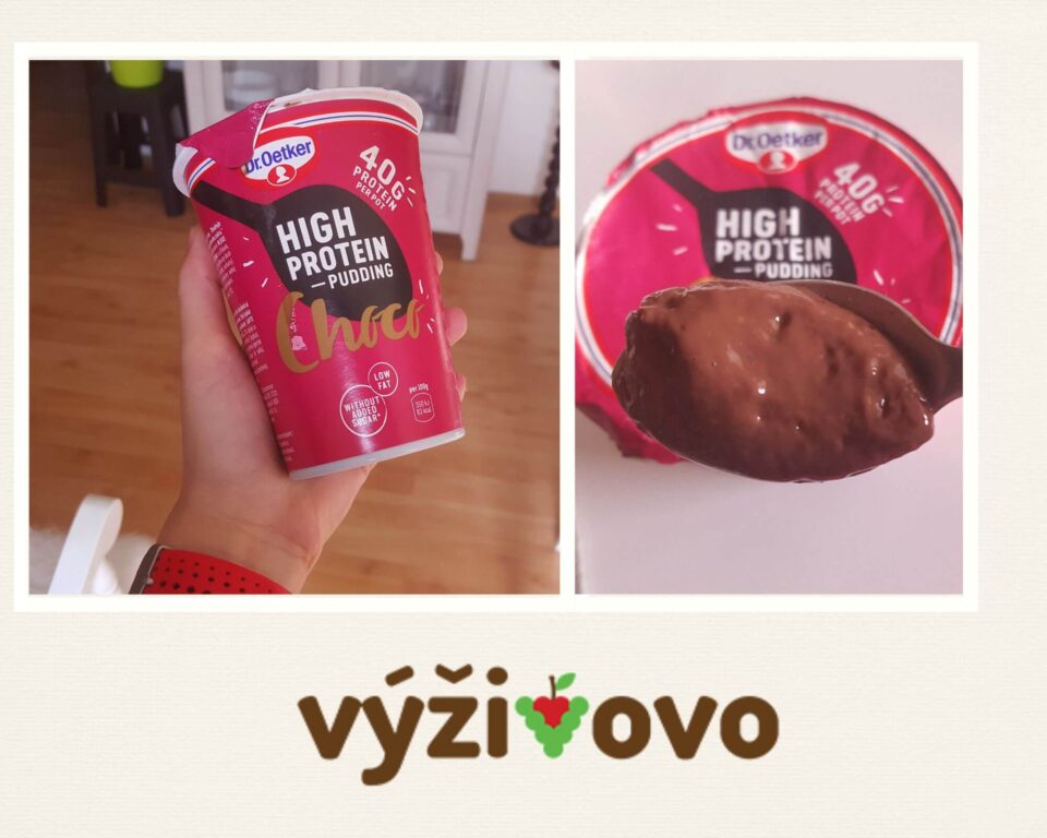 Dr. Oetker čokoládový puding balenie a konzistencia