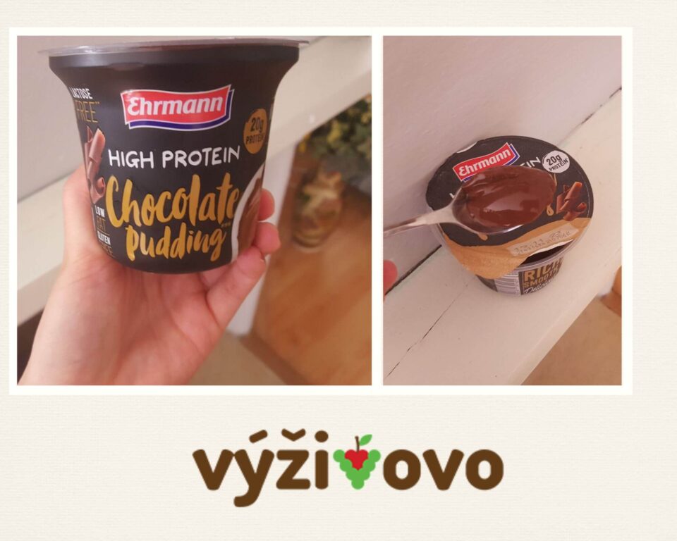 Balenie a konzistencia Ehrmann vysoko proteínového pudingu