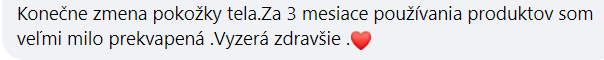 Užívateľka si pochvaľuje účinok na pokožku