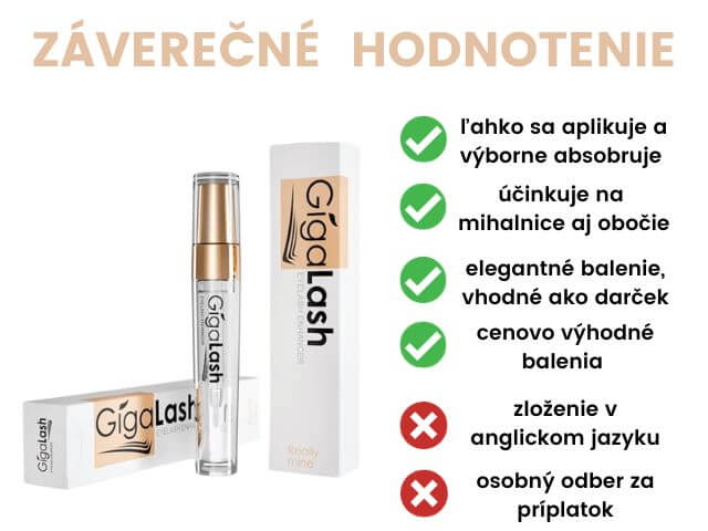 výhody a nevýhody GigaLash séra