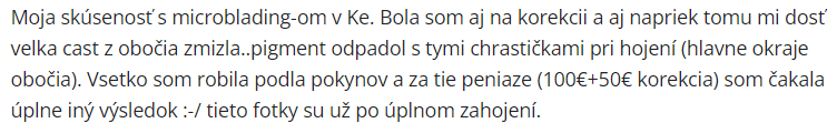 Zákazníčka nie je spokojná s kvalitou vykonanej práce